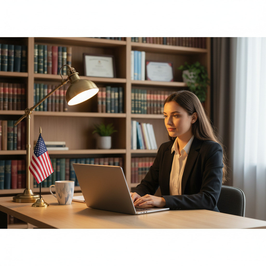 Woman researching whether IPTV is legal and safe in the USA