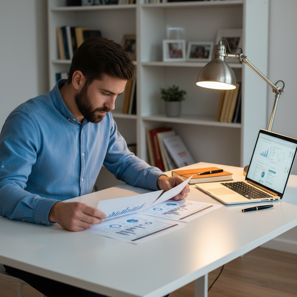 Man comparing IPTV subscription plans before making a purchase decision