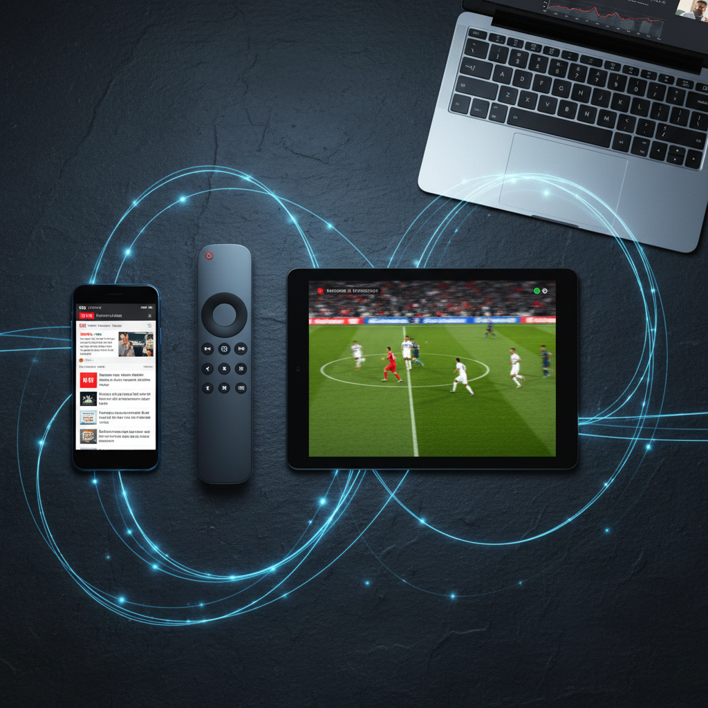 Multiple devices showing top IPTV service providers compared side by side
