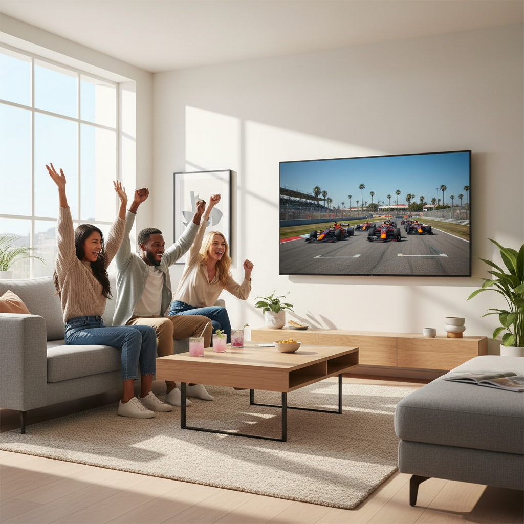 Friends streaming every F1 race live with no blackouts on smart TV