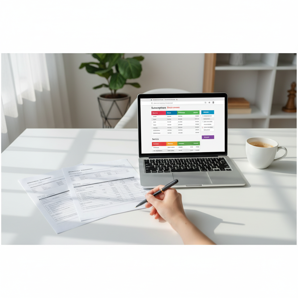 Person reviewing IPTV vs DirecTV Stream cost comparison at a desk